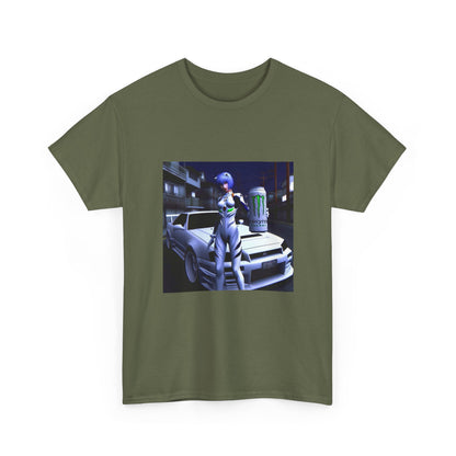 Rei Ayanami With Monster Energy Car