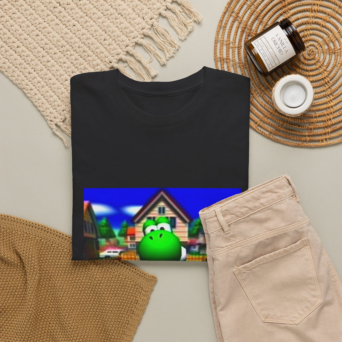 Yoshi Giving The Finger In Neighborhood Tee