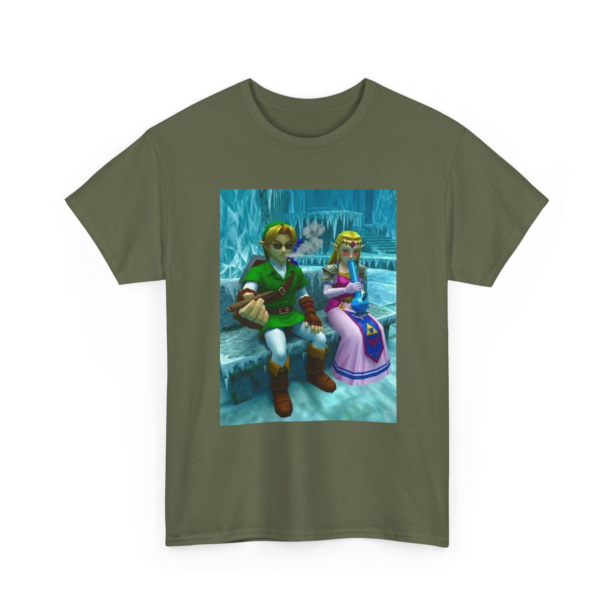 Link And Zelda Chilling In Ice Cavern