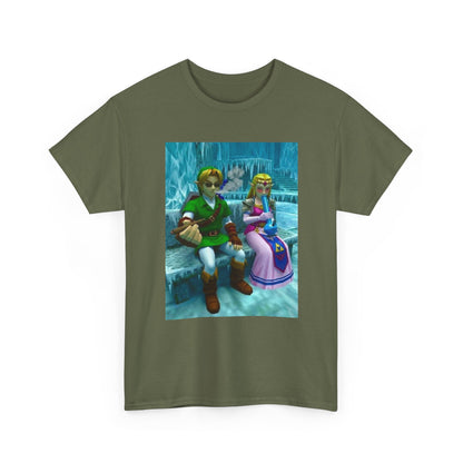 Link And Zelda Chilling In Ice Cavern