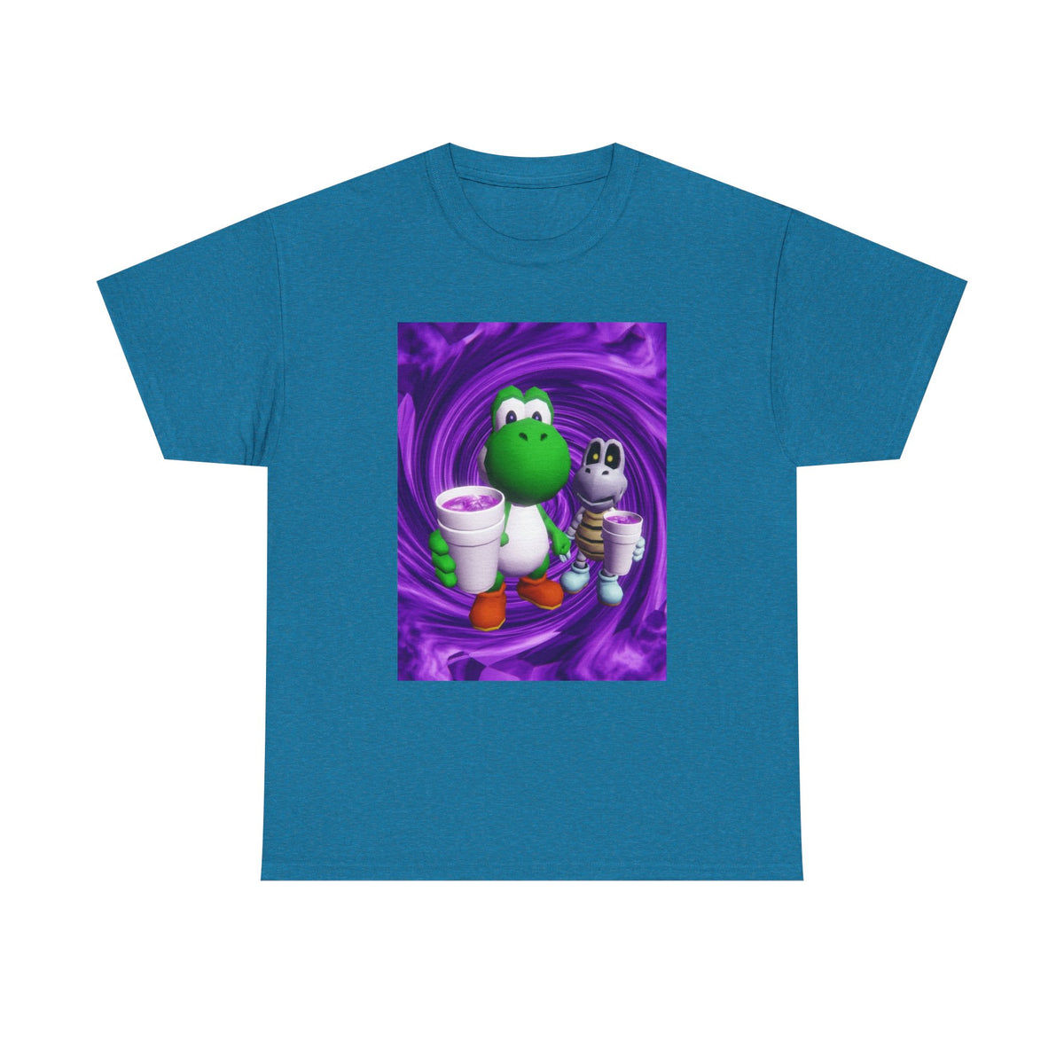 Yoshi And Dry Bones Sipping Purple Tee