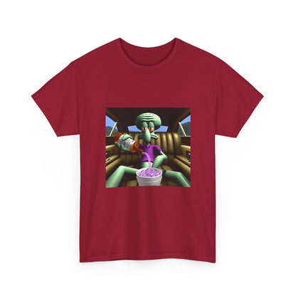 Squidward Pouring Lean In Car Tee