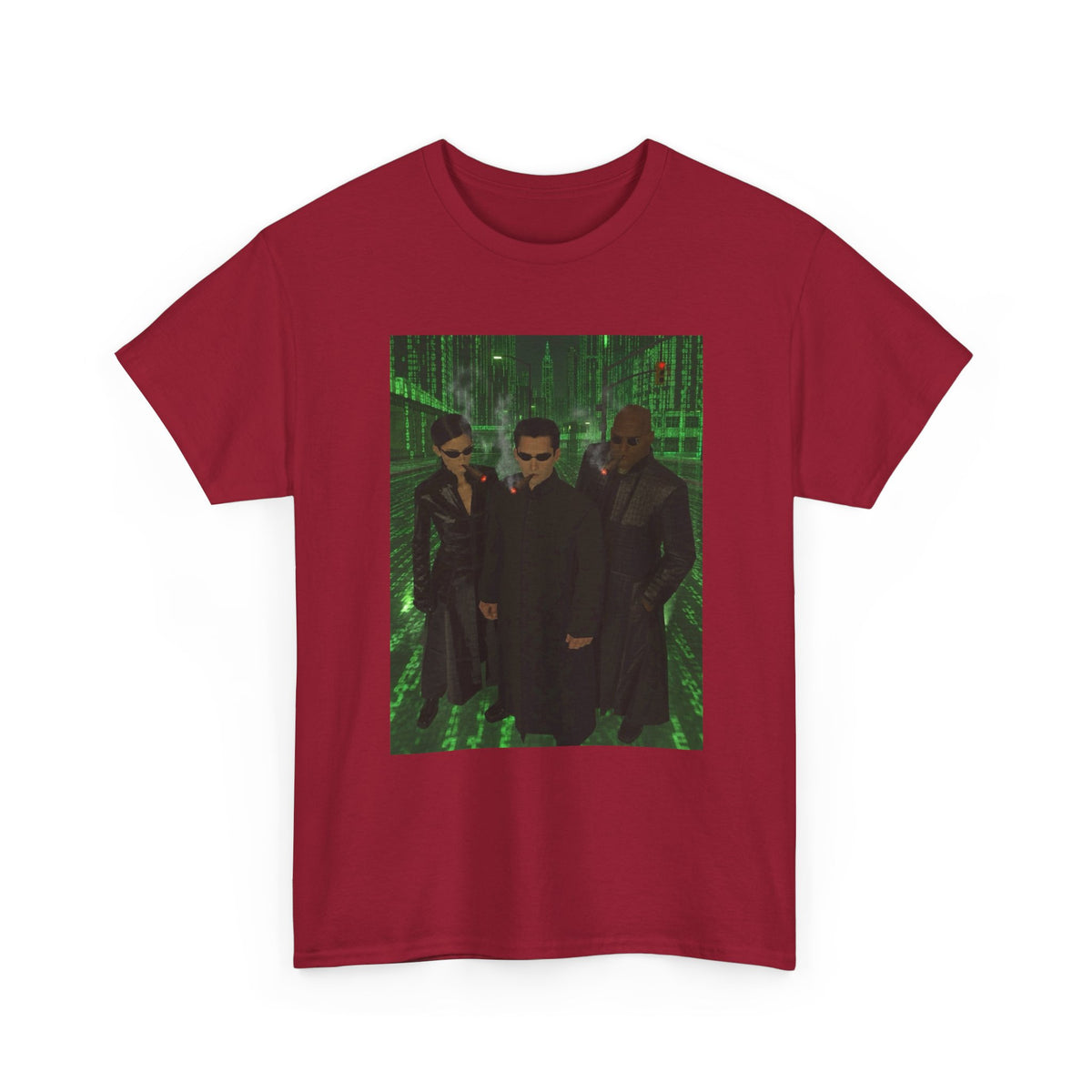Neo, Trinity, Morpheus Smoking In The Matrix