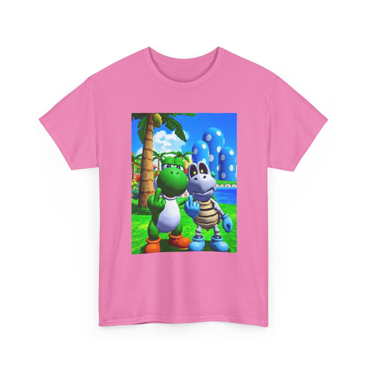 Yoshi And Dry Bones Flipping The Bird Tee (Design 6)