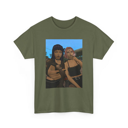 Goth Gamer Girls Sharing A Blunt Tee