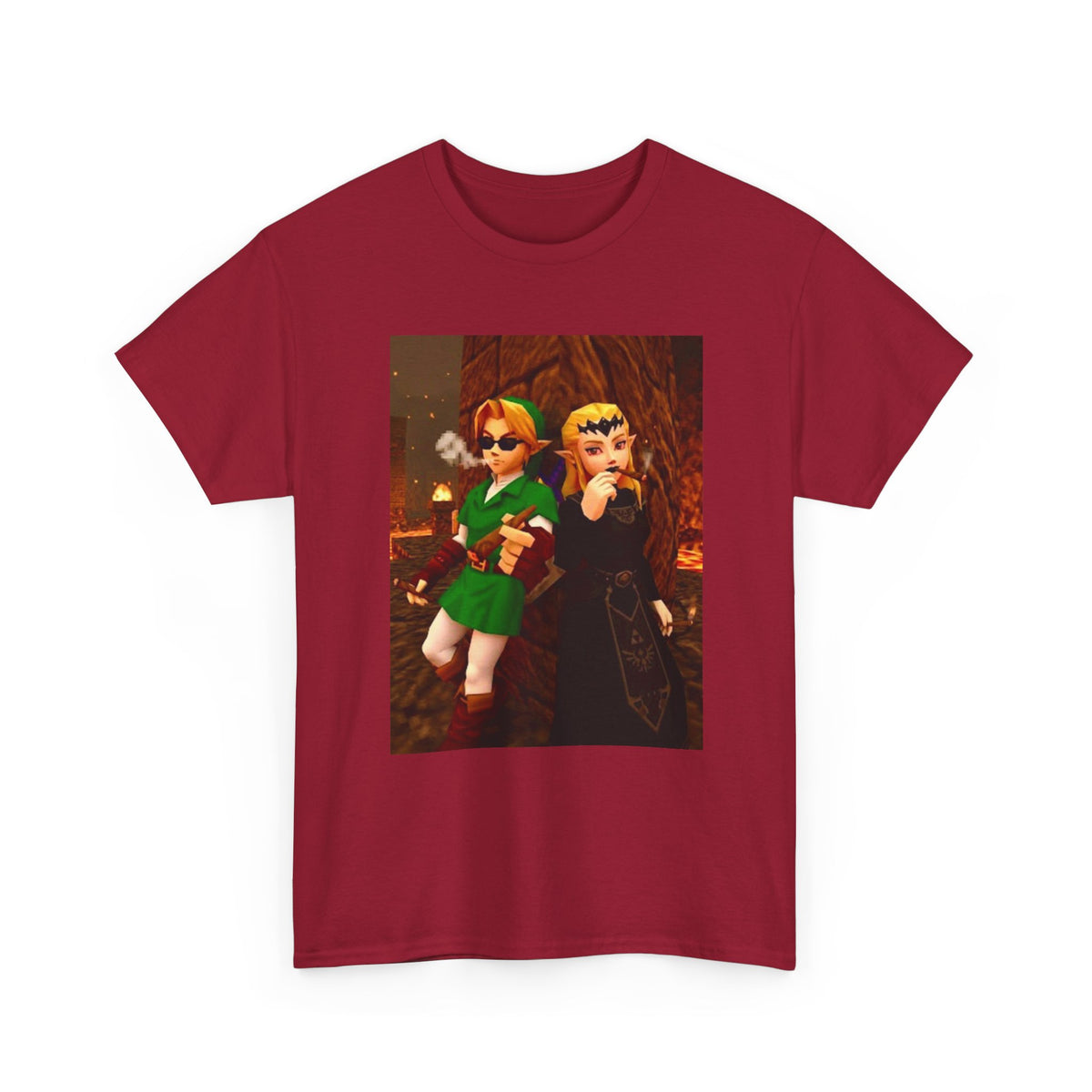 Link and Zelda Chillin' With Cigars Tee