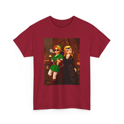 Link and Zelda Chillin' With Cigars Tee