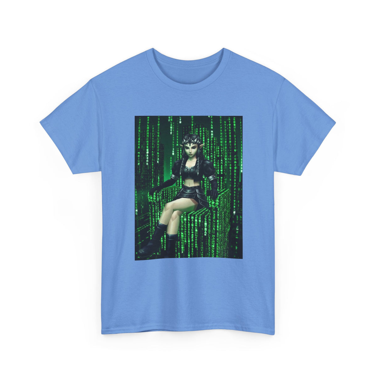 Cyberpunk Elf Queen In The Matrix City Tee