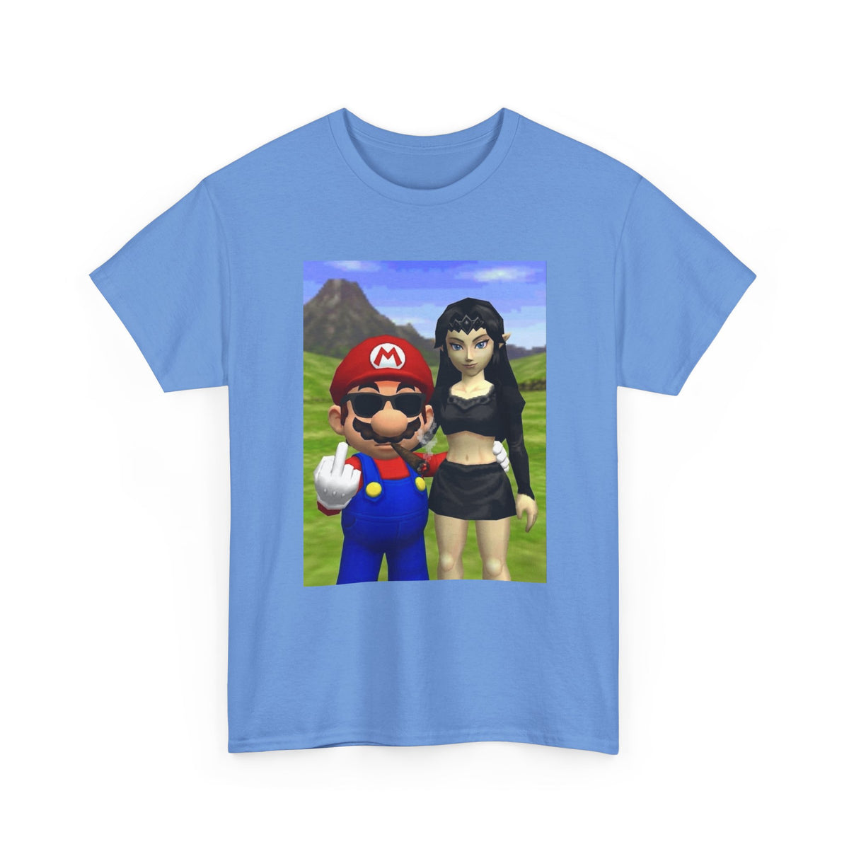 Edgy Mario & Malon Flipping Off Tee