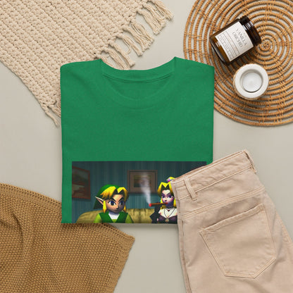 Link and Goth Peach Chillin' and Smoking Tee