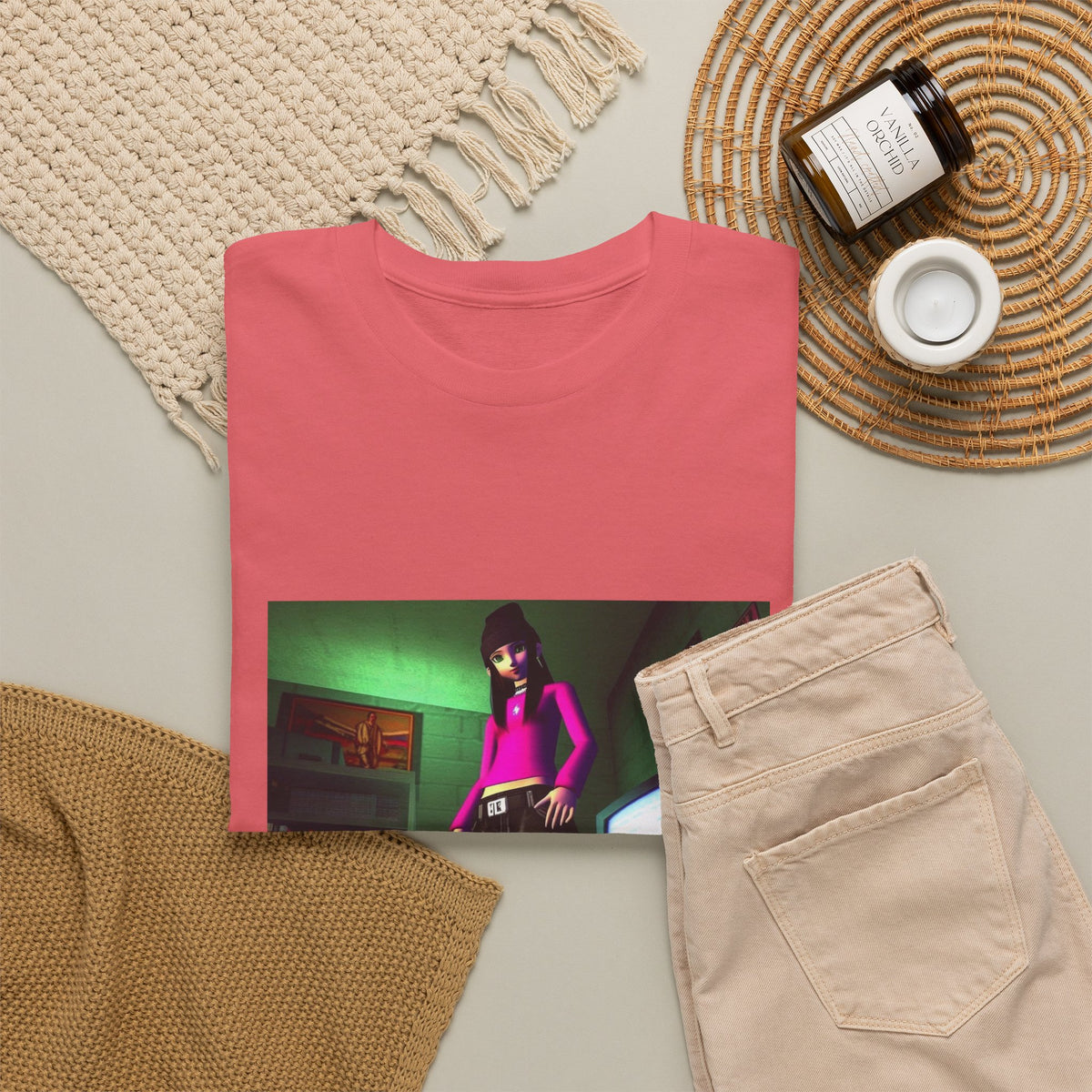 Y2K Vibe Girl In Her Room Tee