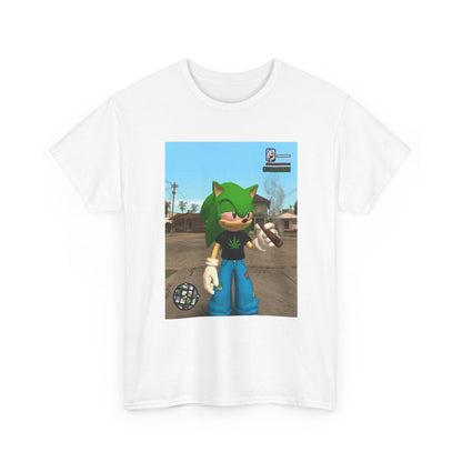 Green Hedgehog Smoking Blunt In San Andreas Tee