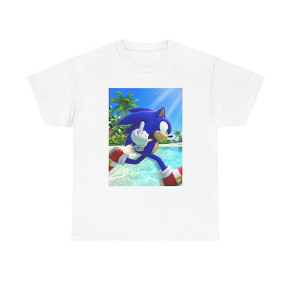 Sonic Flipping Off In Paradise Tee