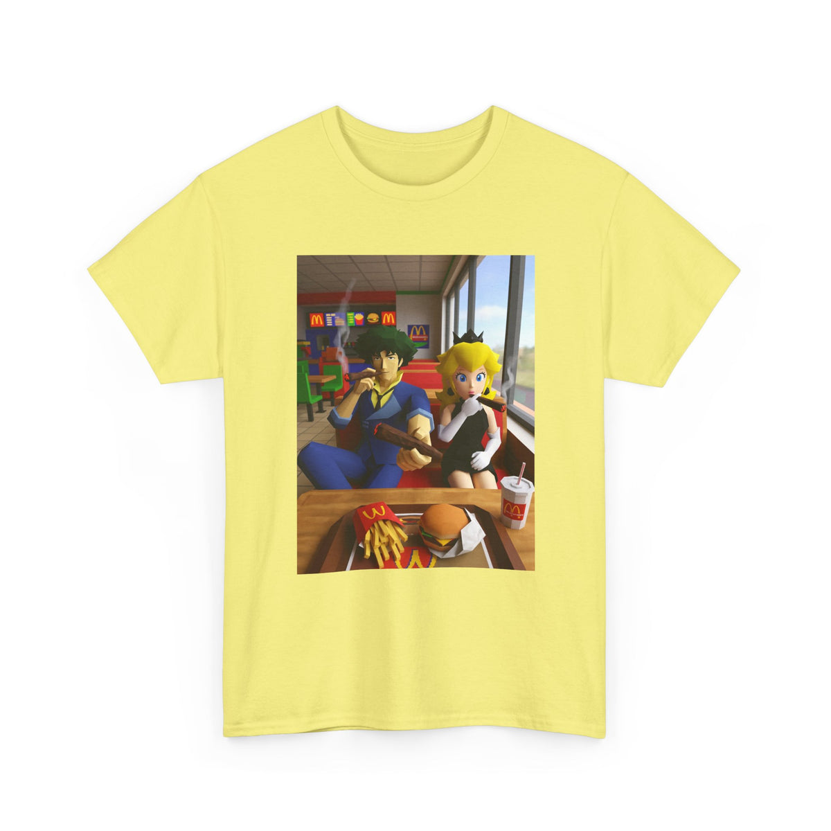 Spike and Peach Smoking Fast Food Tee