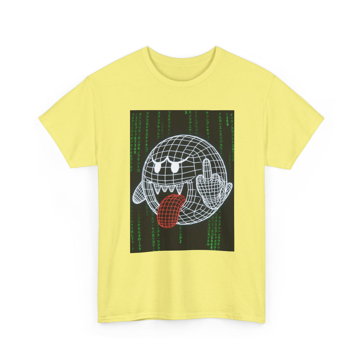 Wireframe Boo Giving The Finger Tee