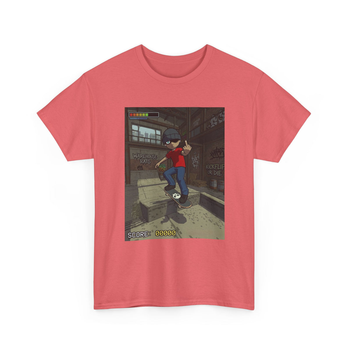 Rebellious Skater Flips Off Warehouse Scene