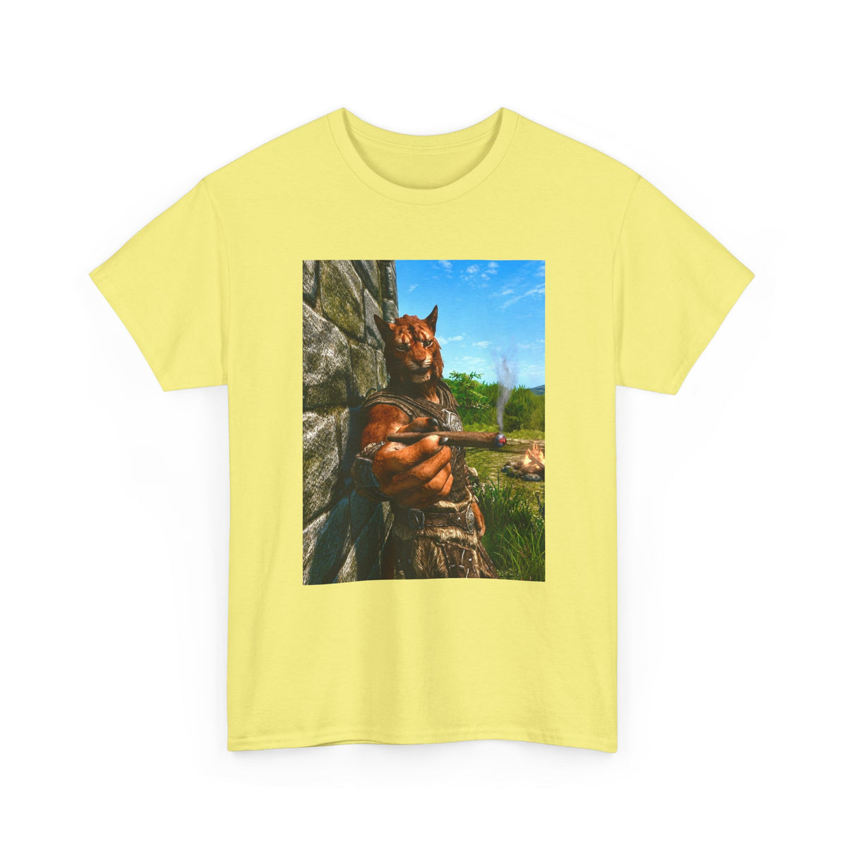Khajiit Offering Smokin' Cigar Tee