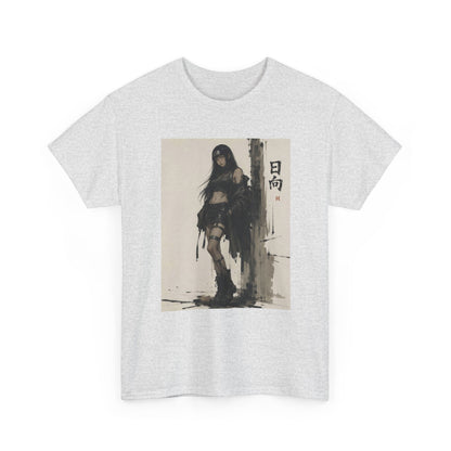Anime Warrior Girl Leaning On Post Tee