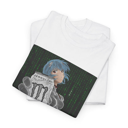 Rei Ayanami Holding Monster Energy Wireframe Tee