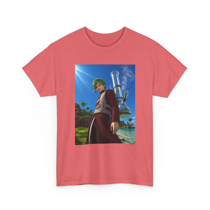 Green-Haired Gaara Chilling On A Tropical Beach