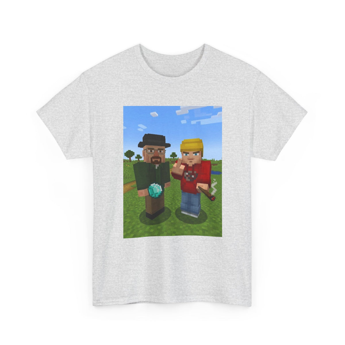 Pixelated Duo In The Green Field Tee