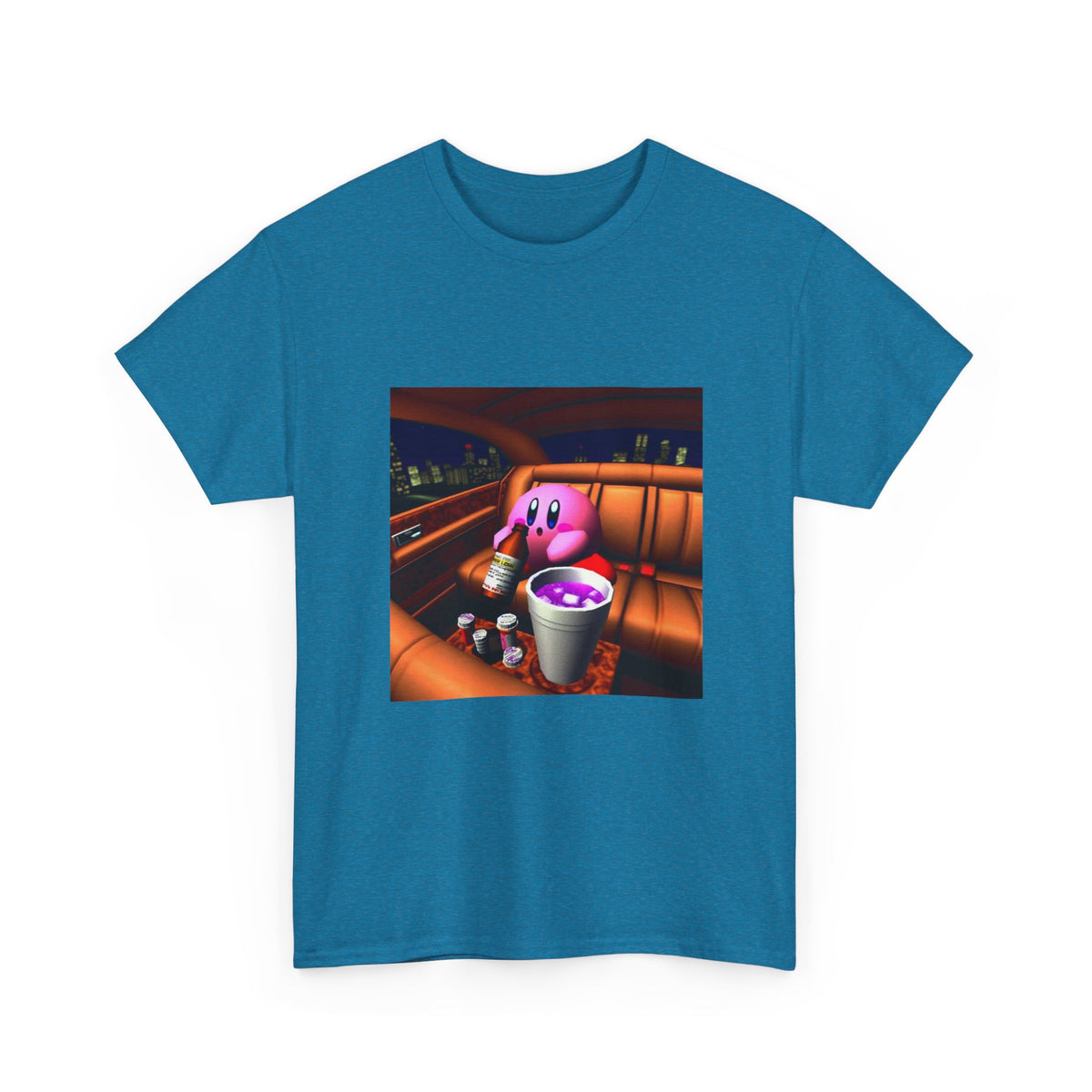 Kirby Sipping Lean In The Car Tee