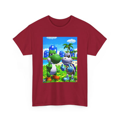 Yoshi And Dry Bones Flipping Off Tee