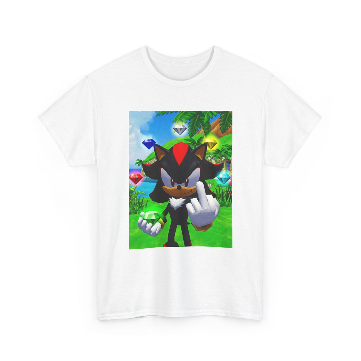 Shadow The Hedgehog Flipping The Bird Tee