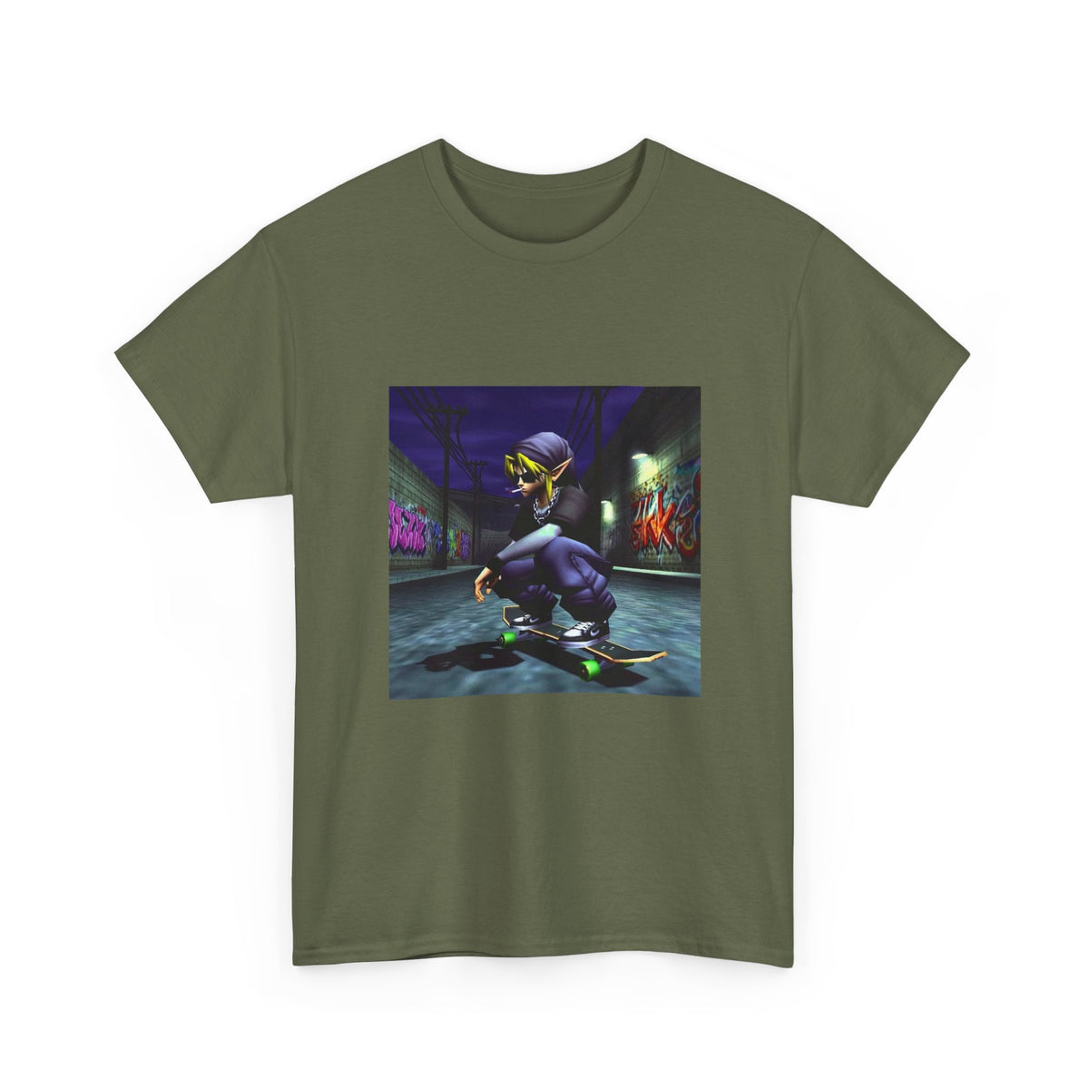 Edgy Link Skater Smoking Alley Tee