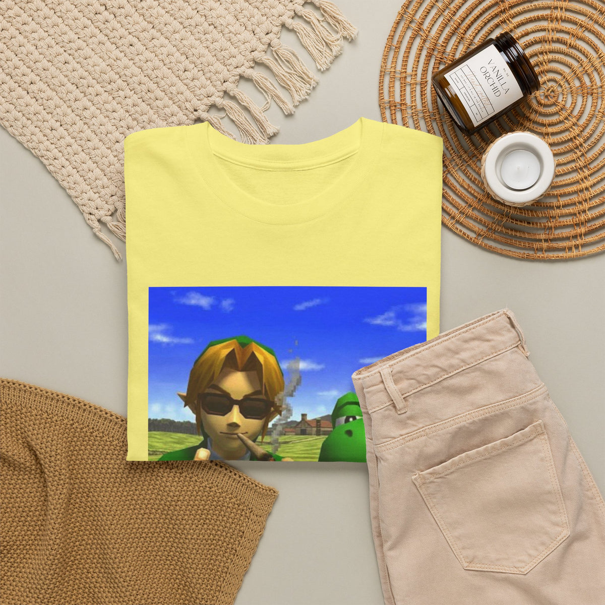 Link And Yoshi Flipping Off The World Tee