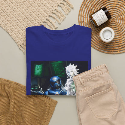 Cyborg & Hologram Flipping The Bird Tee