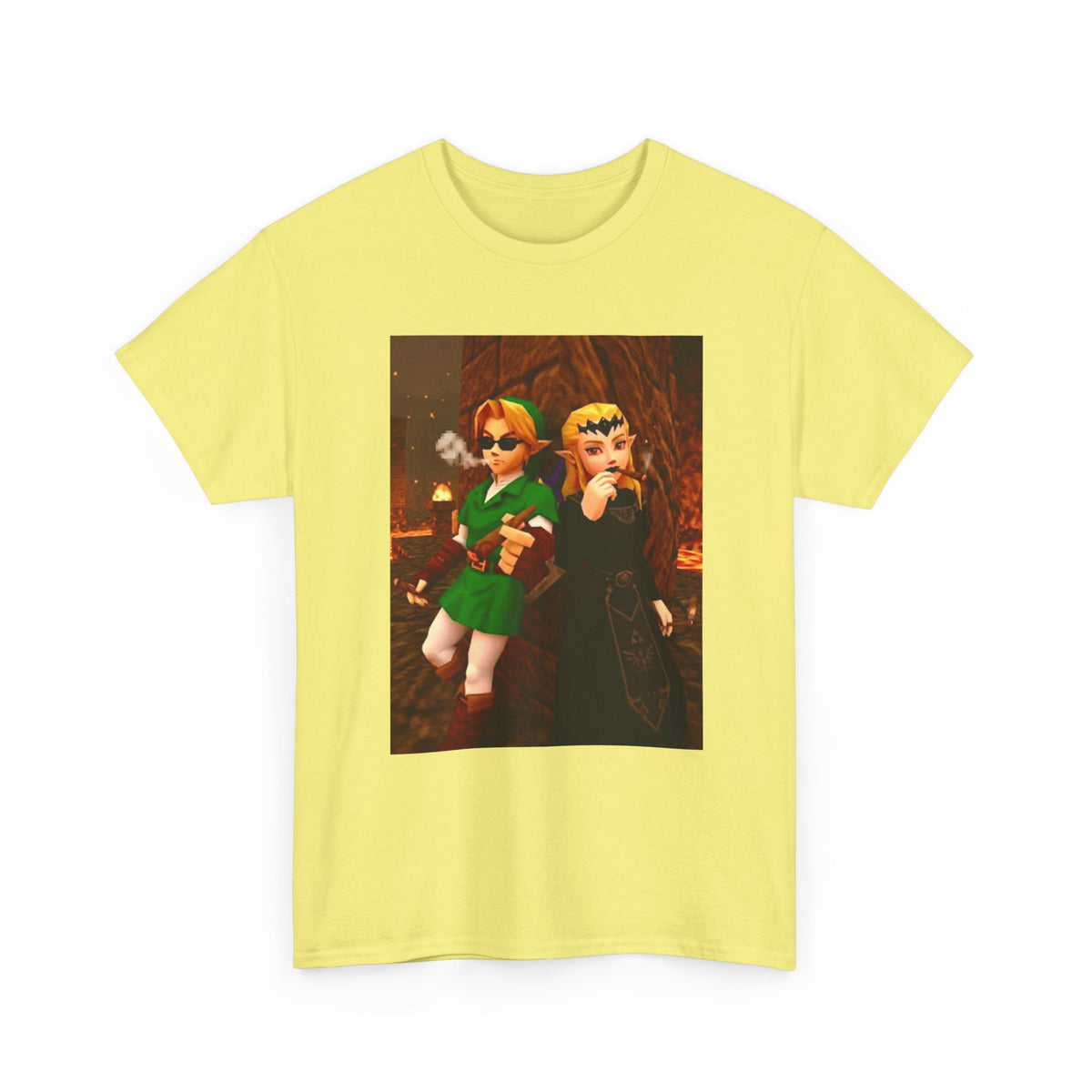 Link and Zelda Chillin' With Cigars Tee