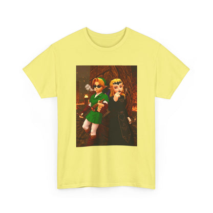 Link and Zelda Chillin' With Cigars Tee