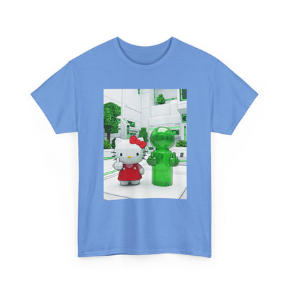 Low Poly Hello Kitty And Green Alien Flip Off