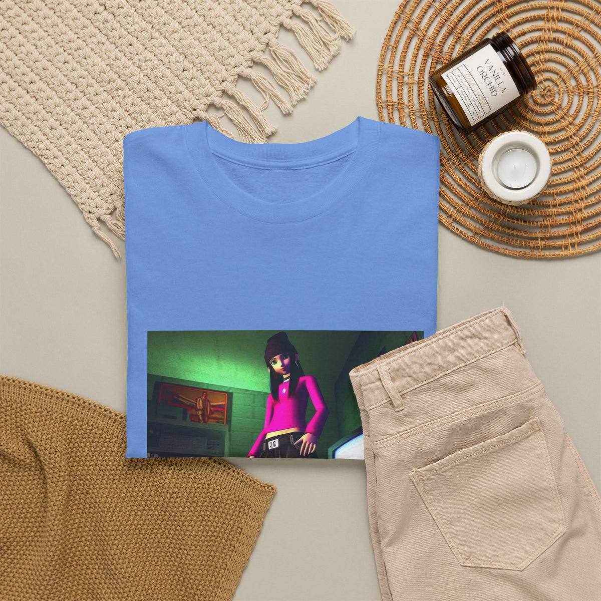 Y2K Vibe Girl In Her Room Tee