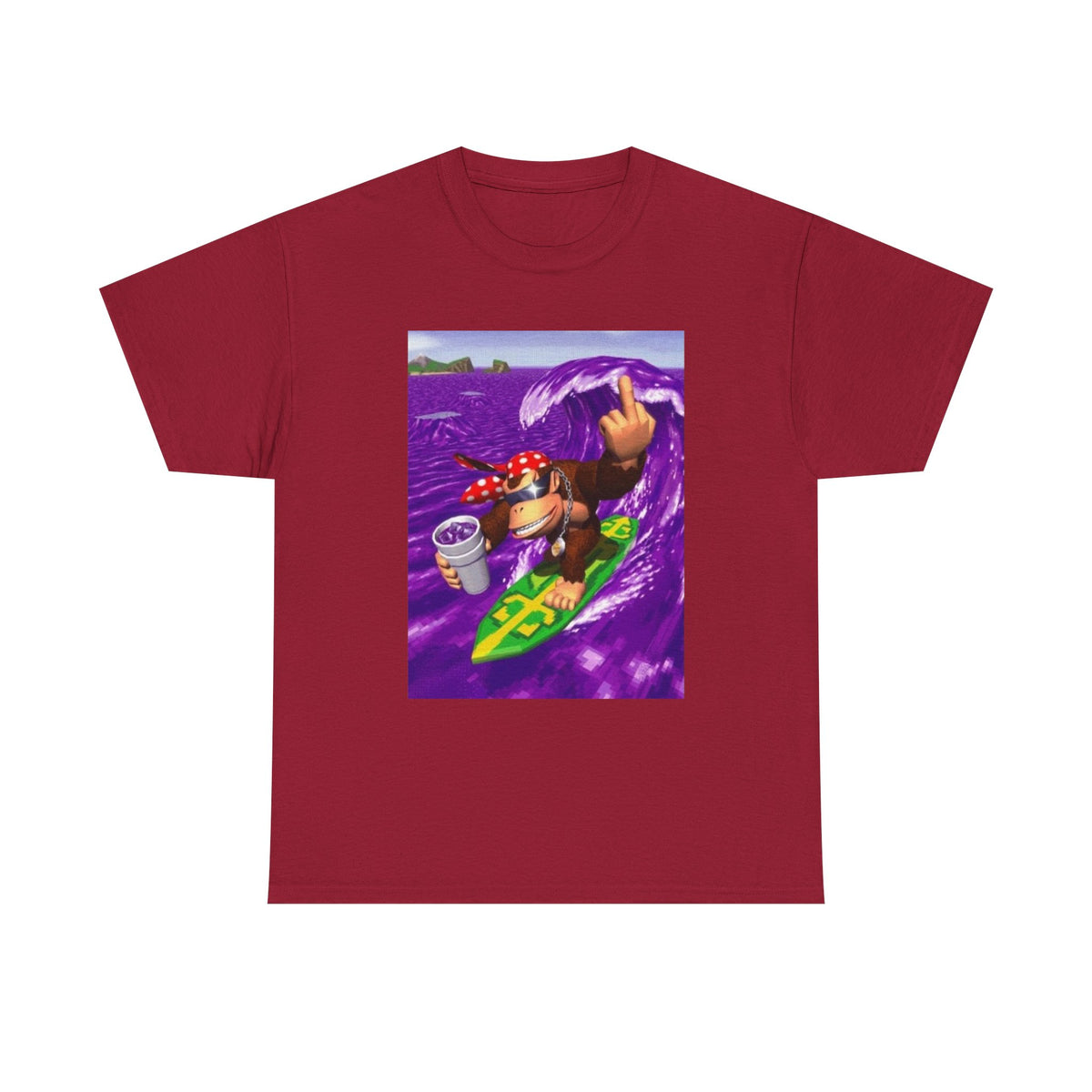 Diddy Kong Surfing Purple Wave Tee