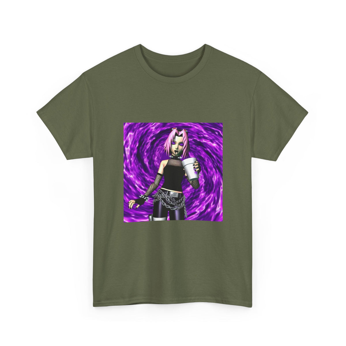 Goth Sakura With Purple Drank Tee