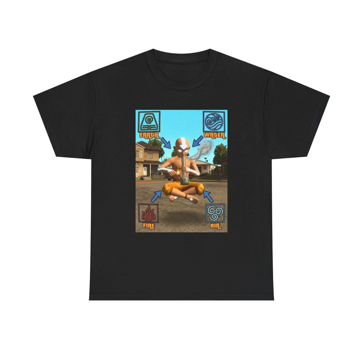 Bender Aang Meditating with Bong Tee