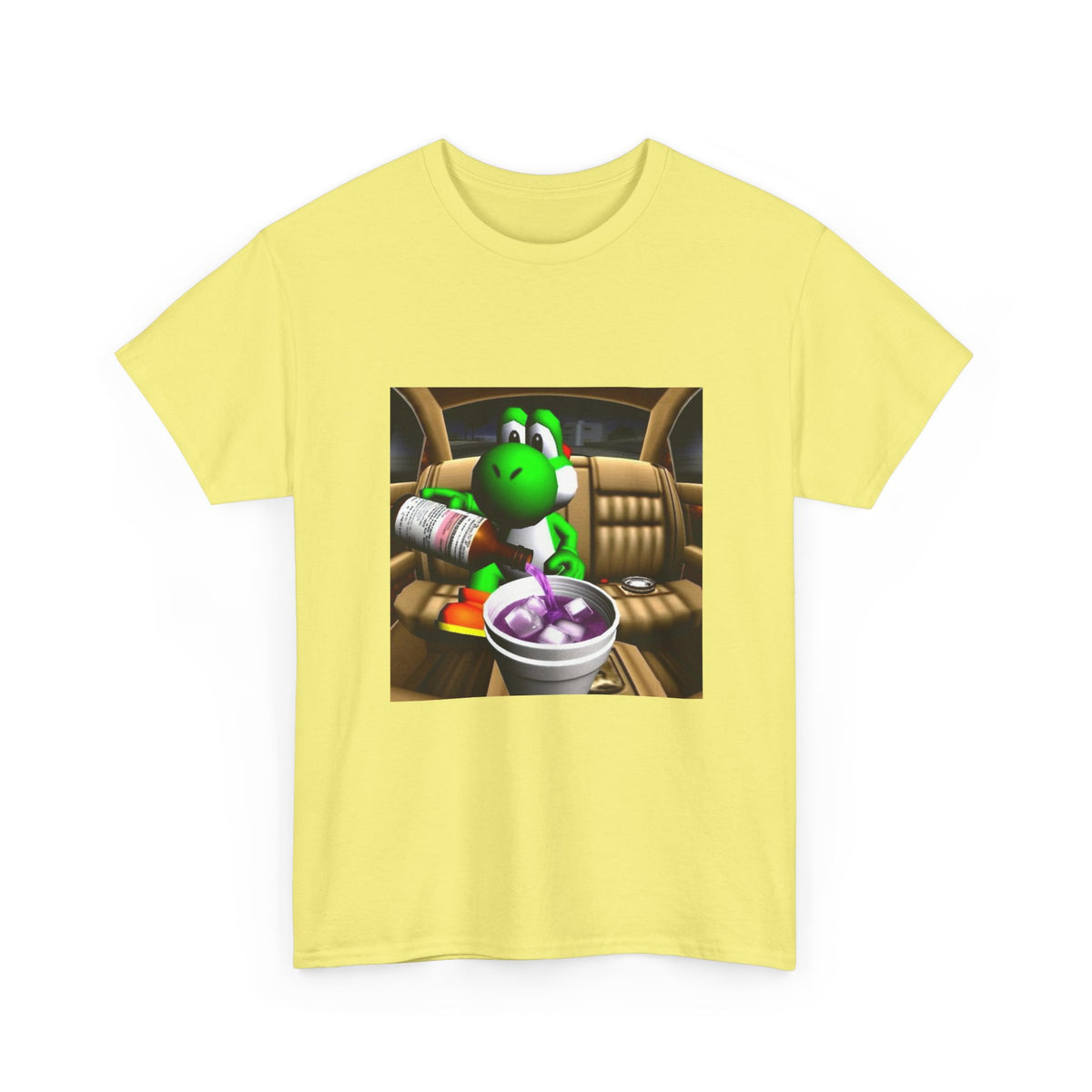 Yoshi Pouring Lean In Car Tee