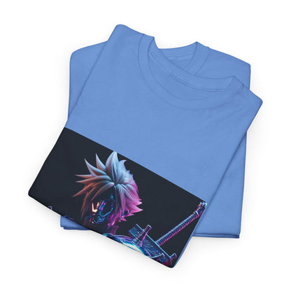 Cyberpunk Warrior With Spiked Hair Tee