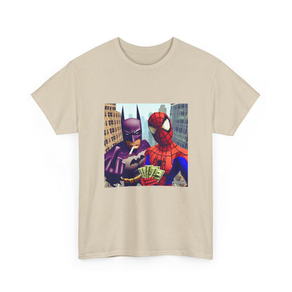 Batman Smoking, Spidey With Stacks Tee