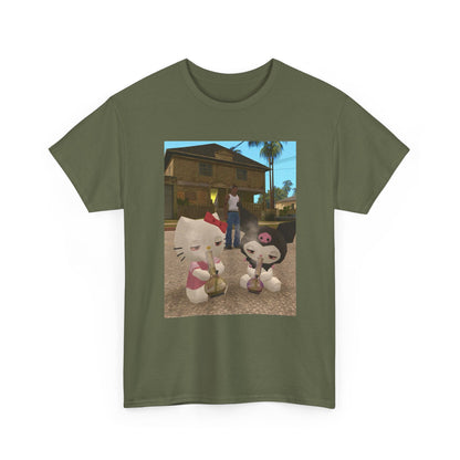 CJ And High Sanrio Characters In Grove Street Tee