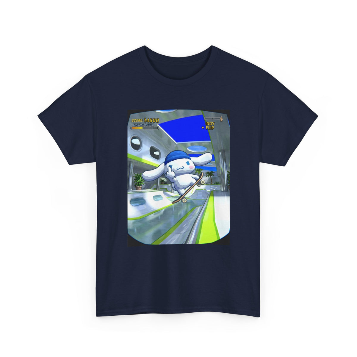 Skater Cloud Dog Flipping Bird Tee