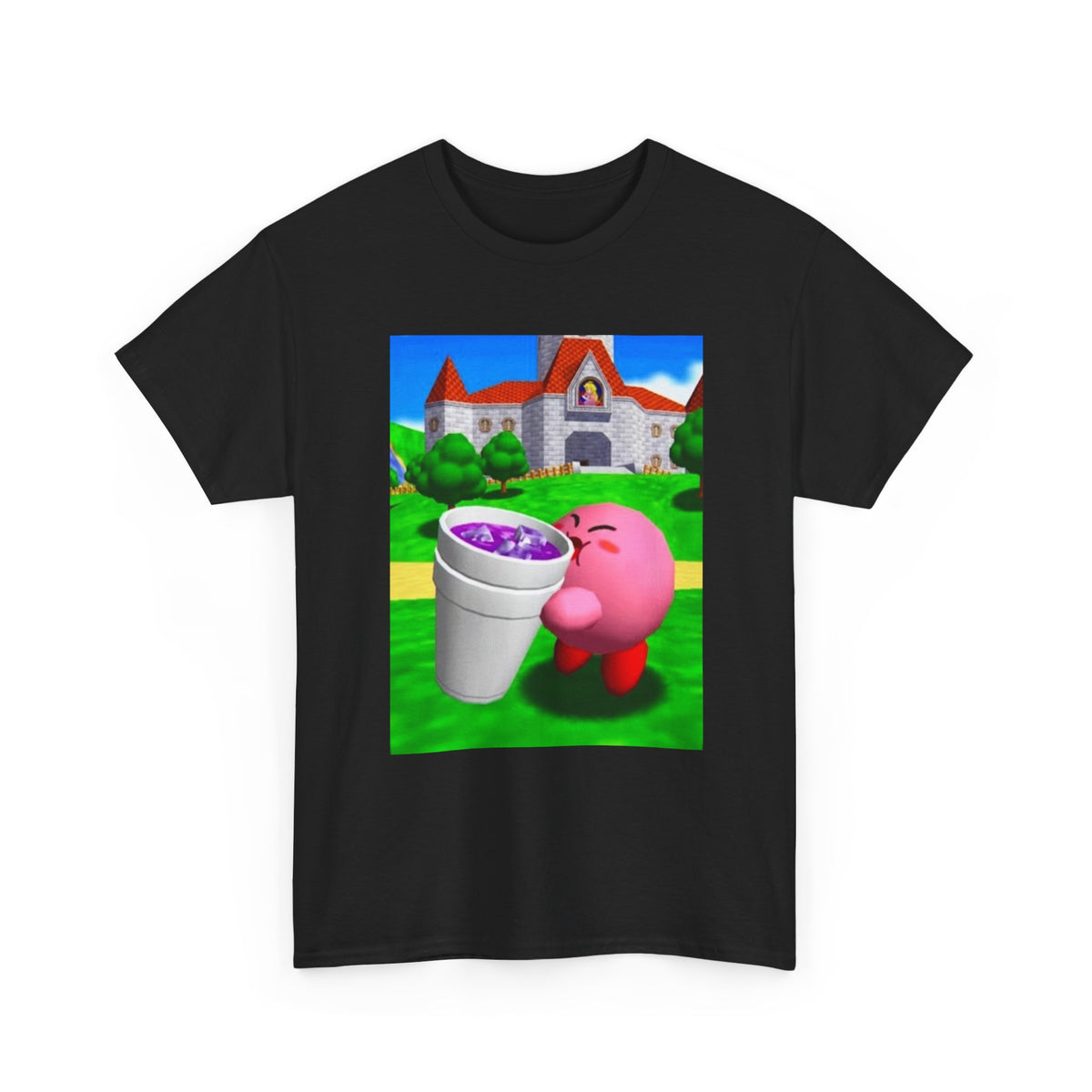 Kirby Sipping Purple Drank In Princess Peach's Castle