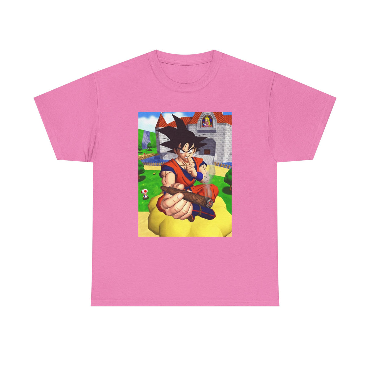 Goku Blazing On Nimbus At Mushroom Kingdom