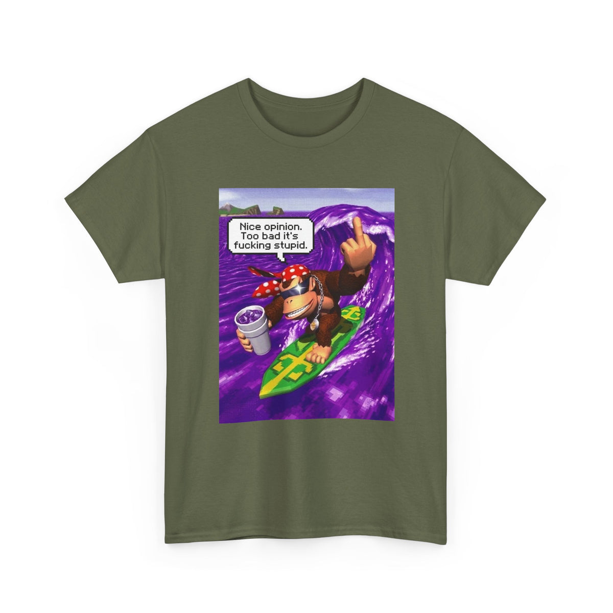 Donkey Kong Surfing Purple Wave Middle Finger