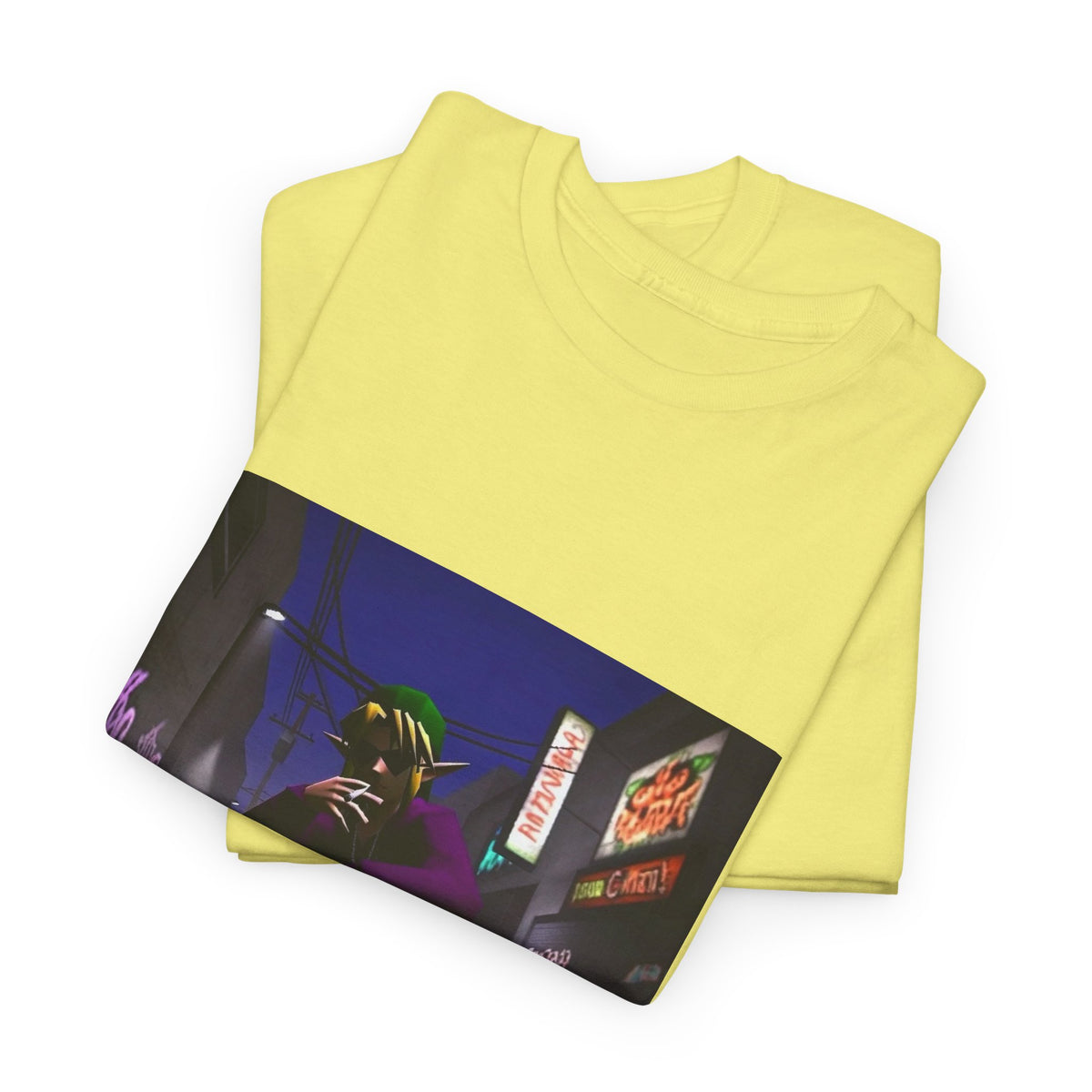 Skater Link Smoking In Neon Alley Tee (Design 8)