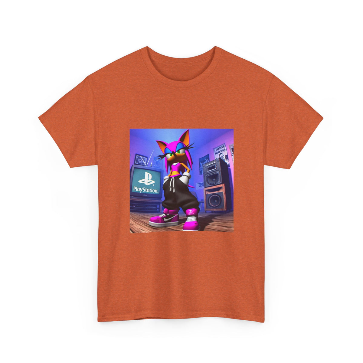 Pink Sonic-Style Character In Y2K Drip