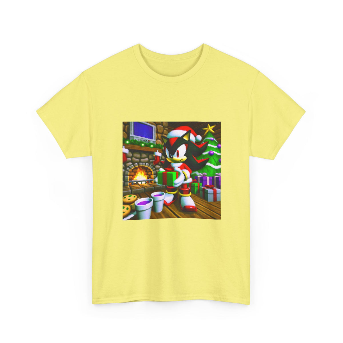 Shadow The Hedgehog Christmas Drip Tee