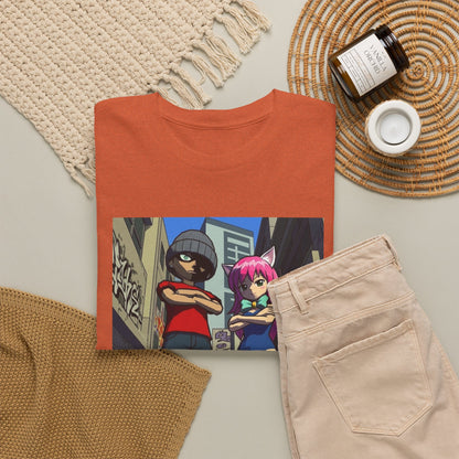Urban Duo Standoff In Graffiti Alley Tee